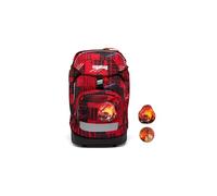 ergobag prime zaino scuola elementare per bambini, impermeabile, ergonomico, 20 litro, 1100g FireBear - Rosso