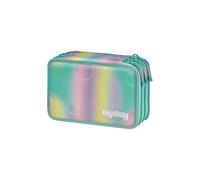 ergobag Set di 40 astucci per matite colorate e pennarelli, scomparto per monete sciolte, righello, forbici, colore menta