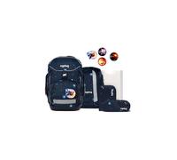 ergobag pack set zaino ergonomico per la scuola flessibile 6 pezzi prima elementare AtmosBear - Blu scuro