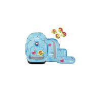 ergobag Set di 6 zaini ergonomici per la scuola elementare, per ragazze e ragazzi, Strega d'orso - Blu, taglia unica, Set per la scuola