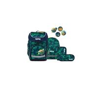 ergobag Set di zaini scolastici CUBO ergonomico classico 5 pezzi prima elementare benzina