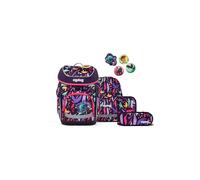 ergobag set zaino scolastico cubo set JungleBear - Lilla