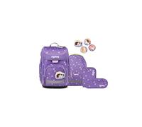 ergobag set zaino scolastico cubo set PonyBearadise - Lavanda | Zaino scolastico ergonomico classico 5 pezzi per la 1 ella scuola primaria