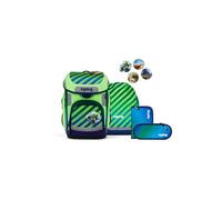 ergobag set zaino scolastico cubo set TruckBear - Blu | Zaino scolastico ergonomico classico 5 pezzi per la 1 ella scuola primaria