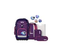 ergobag set zaino scolastico maxi set Pearl DiveBear - Lilla | Set da 6 pezzi con zaino scolastico ergonomico, ideale per bambini di corporatura più grande a partire dalla prima elementare