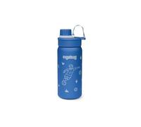 ergobag Borraccia in acciaio inox con diversi motivi per bambini, 500ml, senza BPA, a prova di perdite, facile da pulire Soccer Ball - Blu