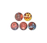 ergobag- Set di cletties Zaino per Bambini, Colore Drago di Fuoco-Colorato, Taglia Unica, ERG-KLE-001-102