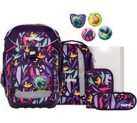 Ergobag Zaino Scuola PACK SET con Portapenne Resistente Acqua JungleBear Viola
