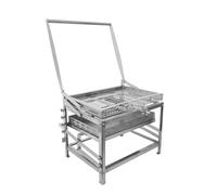 Ergocar Barbecue a Carbonella - Multifunzionale Da Esterno Portatile Ruotabile Con Vassoio a 4 Livelli Regolabile In Altezza Ideale Per Affumicare All'Aperto, Picnic, Campeggio e Barbecue