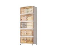 Ergocar Contenitori Con Coperchio Contenitore Impilabile Contenitore Capiente Doppie Ante Con Ruote Per Spostarlo Facilmente Adatto Per Bagni, Camere Da Letto, Armadi, Dormitori