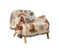 Ergocar Coperta Bohémien, Sottile e Confortevole Maglia con Nappe, Plaid Divano Super Morbida, Coperta Decorativo Per Letto, Casa, Ufficio, Viaggi, Poltrona o Divano