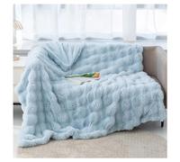 Ergocar Coperta, Coperta in Pelliccia di Coniglio Finta, Reversibile Coperta Soffice e Accogliente, Coperta da Divano Morbida, Coperta Decorativa, per Divano, Letto, Viaggi