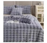 Ergocar Coperta, Coperta in Pelliccia di Coniglio Finta, Reversibile Coperta Soffice e Accogliente, Coperta da Divano Morbida, Coperta Decorativa, per Divano, Letto, Viaggi