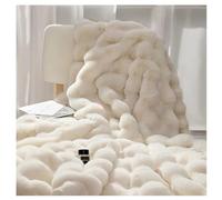 Ergocar Coperta, Coperta in Pelliccia di Coniglio Finta, Reversibile Coperta Soffice e Accogliente, Coperta da Divano Morbida, Coperta Decorativa, per Divano, Letto, Viaggi