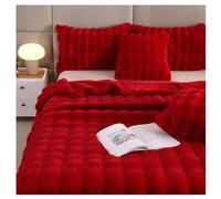 Ergocar Coperta in Pelliccia di Coniglio Finta, Reversibile Soffice e Accogliente, Morbida da Divano, Decorativa per Letto e Viaggi