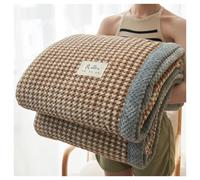 Ergocar Coperta Morbida Peluche Calda Velluto a Doppia Faccia In Velluto Soffice, Semplice Coperta In Stile Motivano a Strisce Plaid 70,86 × 78,74 Pollici (Circa 180 × 200 Cm)