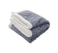 Ergocar Coperta Sherpa Doppio Strato in Pile e Flanella - Morbida e Calda per Letto, Divano e Sedie - Facile da Curare
