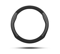Ergocar Coprivolante per Auto Antiscivolo Sportivo Protezione per Volante Auto Pelle Microfibra e Pelle PU Universale per Diametro 38 cm (15 ") (D-Nero)