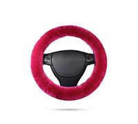 Ergocar Coprivolante per Auto Morbido In Pura Lana Universale Antiscivolo Elastico Invernale Caldo Copertura del Volante per Auto - Rosa Rossa