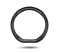 Ergocar Coprivolante per Auto Universale, Forma a D in Fibra di Carbonio Copertura di Volante, Traspirante e Antiscivolo, Coprivolante per Auto in Pelle 36-39 cm per la Maggior Parte delle Auto