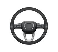 Ergocar Coprivolanti Per Auto, Fibra Carbonio Arrotondata e Materiale In Pelle Accessori Del Volante Inodore Odore Sporty Style 37-38 Cm/14,5-15 Pollici, Universale In Tutte Le Stagioni
