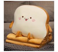 Ergocar Cuscino a Forma Di Toast Coperta Multifunzionale 3 In 1 Morbido e Confortevole Lavabile In Lavatrice Mantiene La Forma Adatto Per Poltrone Reclinabili, Letti, Auto, Divani