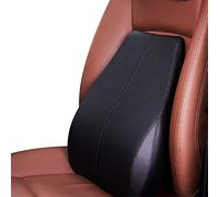 Ergocar Cuscino per Cervicale & Cuscino Lombare Copertina in Pelle PU Schiuma di Memoria Cuscino Per La Schiena per Sedia Ufficio Auto Casa (Nero, Cuscino Lombare)