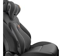 Ergocar Cuscino per Il Collo e Cuscino di Supporto Lombare per Sedia da Ufficio/Auto/Gioco, Nuca sollievo dal dolore, Traspirante Memory Foam Cuscino Lombare Elettrico, Nero-Massaggio