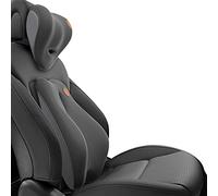Ergocar Cuscino per Il Collo e Cuscino Lombare per Sedia da Ufficio/Auto/Gioco, Traspirante Memory Foam Cuscino Cervicale e Cuscino Lombare Supporto, Nero (Nessuna funzione di massaggio)