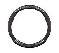 Ergocar Manica Del Volante Per Auto Da Auto, Tipo rotondo Fibra Di Carbonio e Manicotto Del Volante Per Materiale In Pelle, 37-38 Cm/14,5-15 Pollici, Stile Non Slip, Morbido, Traspirante, Sportivo