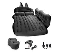 Ergocar Materassino Gonfiabile SUV MPV Divano Gonfiabile Collassabile Floccaggio Materasso Letto per Auto Pompa di Aria Elettrica Gonfiabile Materasso da Campeggio All'aperto(R-Nero)