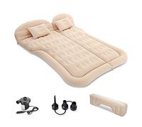 Ergocar Materassino Gonfiabile SUV MPV Floccaggio Materasso Letto per Auto con Pompa per Il Campeggio, Escursionismo, Piscina, Spiaggia, Viaggiare (Beige)