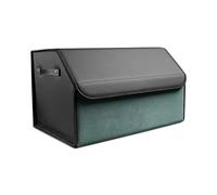 Ergocar Organizer Bagagliaio Auto Pieghevole, Pelle PU e Pelle Scamosciata Organizer per Baule Auto, Organizer per Bagagliaio per Auto con Coperchio e Manico, Adatto a Qualsiasi Auto