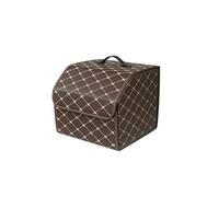 Ergocar Organizzatore per Auto PU Cuoio di Lusso Auto Organizer Impermeabile Pieghevole Organizzatore di Immagazzinaggio per SUV/Auto/Camion (Marrone-S)