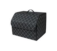 Ergocar Organizzatore per Auto PU Cuoio di Lusso Auto Organizer Impermeabile Pieghevole Organizzatore di Immagazzinaggio per SUV/Auto/Camion (Nero-M)