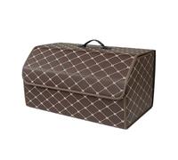 Ergocar Organizzatore per Auto PU Cuoio di Lusso Auto Organizer Impermeabile Pieghevole Organizzatore di Immagazzinaggio per SUV/Auto/Camion (Marrone-L)