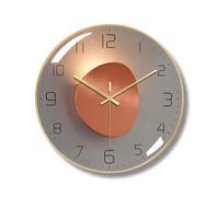 Ergocar Orologi da parete ergonomici in metallo, silenziosi e senza ticchettio, stile Art Déco, per cucina, soggiorno, ufficio, camera da letto, studio