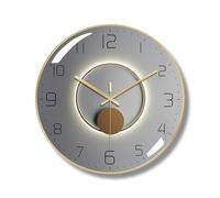 Ergocar Orologio Da Parete Art Deco Moderno Silenzioso In Metallo Senza Ticchettio - Adatto Per Soggiorno, Camera Da Letto, Sala Studio, Ufficio