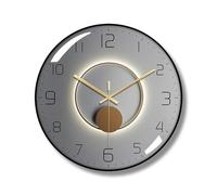 Ergocar Orologio Da Parete Art Deco Moderno Silenzioso In Metallo Senza Ticchettio - Adatto Per Soggiorno, Camera Da Letto, Sala Studio, Ufficio