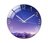 Ergocar Orologio Da Parete In Vetro Clock Di Vetro Rotondo Meccanico, Adatto per soggiorno, cucina, ufficio.