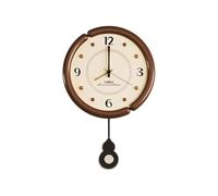 Ergocar Orologio Da Parete Rotondo Con Pendolo In Legno Decorativo Moderno Semplice Silenzioso Adatto Alla Decorazione Della Casa Camera Da Letto Soggiorno