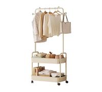 Ergocar Porta Di Appendiabiti In Metallo Con Cestini Di Stoccaggio Multistrato e Ganci Per Mobili Indipendenti Con Gancio Di Puleggia Piccolo Spazio Per Abbigliamento Moderno