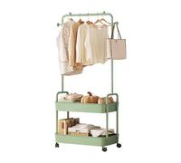 Ergocar Porta Di Appendiabiti In Metallo Con Cestini Di Stoccaggio Multistrato e Ganci Per Mobili Indipendenti Con Gancio Di Puleggia Piccolo Spazio Per Abbigliamento Moderno