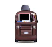 Ergocar Protezione Sedile Auto Organizzatore Kick Mats Impermeabile Sedile Posteriore Auto Organizzatori luxury PU leather Protezione per sedile (Moca - 1 Pack)