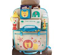 Ergocar Protezione Sedili Auto Cartone Animato Organizer per Auto Sedile Posteriore Protettore Impermeabile Auto Organizzatore Con Sacchetti Isolanti per i Bambini (Leone - 1 Pack)