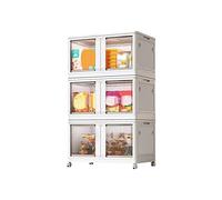 Ergocar Scatole Immagazzinaggio Pieghevole, Impilabili Scatola Organizer Trasparente con Ruote Nella, Apertura a Cinque Lati, Scatola Organizer Plastica per Auto, Armadi, Casa, Ufficio