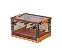 Ergocar Scatole Immagazzinaggio Plastica Pieghevole, Impilabili Scatola Organizer Trasparente, Scatole Pieghevoli con Coperchi e Ruote Nella, per Auto, Armadi, Casa, Ufficio