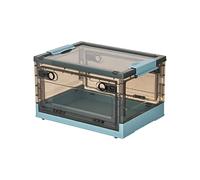 Ergocar Scatole Immagazzinaggio Plastica Pieghevole, Impilabili Scatola Organizer Trasparente, Scatole Pieghevoli con Coperchi e Ruote Nella, per Auto, Armadi, Casa, Ufficio