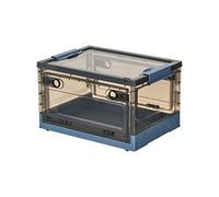 Ergocar Scatole Immagazzinaggio Plastica Pieghevole, Impilabili Scatola Organizer Trasparente, Scatole Pieghevoli con Coperchi e Ruote Nella, per Auto, Armadi, Casa, Ufficio