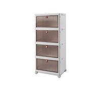 Ergocar Scatole Immagazzinaggio Plastica Pieghevole, Spessa e Resistente, Impilabili Scatola Organizer Trasparente con Coperchi e Ruote Nella, per Auto, Armadi, Casa, Ufficio